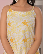 Sunlit Mustard Floral Printed Lehenga Top Set with Soft Net Dupatta