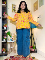 Sunshine Bloom Cream Barlin Floral Oversized Shirt